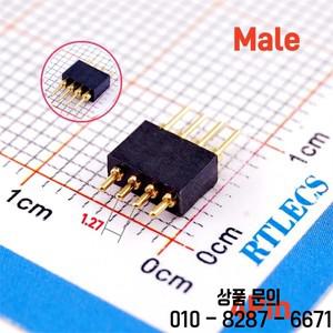 용수철 로드 포고 핀 커넥터 PCB 헤더 단일 행 스루 홀 프로브 1.27mm 피치 2 5 6 8 10 개