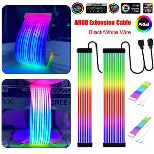 커넥터ARGB 동기화 PC 케이블 마더보드 전원 익스텐션  LED 스트립 라이트 DIY 키트 비디오 카드 8 핀 6 핀