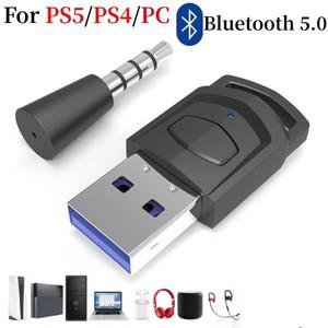 PS5 PS4 게임 콘솔 용 무선 오디오 헤드폰 어댑터 컨트롤러 수신기 PC 헤드셋 Bluetooth 5.0 송신기