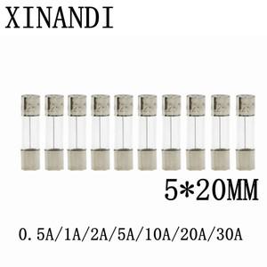 세라믹 퓨즈 튜브10 개/몫 하나  5x20mm  블로우 유리관 퓨즈 5x20 6x30mm 250V 0.5 1 2 3 4 5 6 8 15 20 2