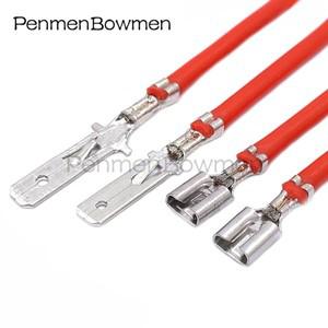 10 Pcs 4.8mm 자동 황동 주석 도금 전기 케이블 커넥터 16AWG 용 압착 단자 상자 와이어 스플 라이스 핀