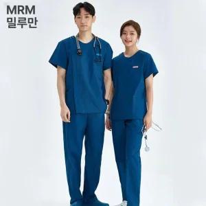 간호복 병원 라운드 면화 유니폼 남성 수술 세트 티셔츠 스크럽 간호사 작업 지퍼 여성