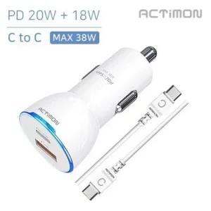 고품질 후니케이스 고속 C 차량용 PD 20W 엑티몬 C+USB + 18W (WD97DBE)