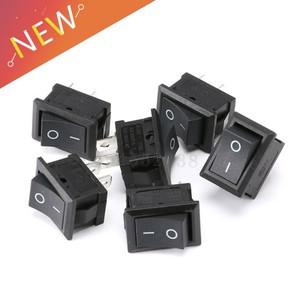 SPST 온 오프 보트 로커 스위치 KCD1-101 스냅인 블랙 2 핀 15x21mm 6A-10A 110V 250V