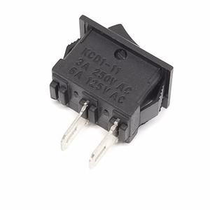 10PCS KCD11 10x15MM 2Pin ON-OFF 3A 250V 10x15 소형 보트 로커 스위치 전원 검정 신규