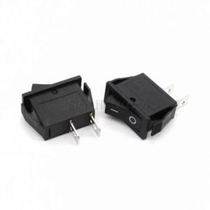 10Pcs 로커 스위치 16A 250V 20A 125VAC 2Pin 리셋 순간 푸시 버튼 KCD3 15x32mm 전원