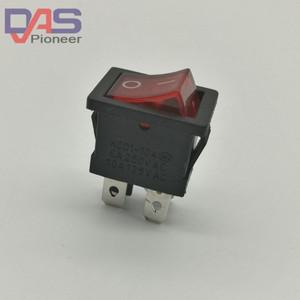 로커 스위치 KCD1-104 4 핀 6A 250V 10A125VRed 버튼 라이트 On - Off