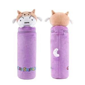[VCMORJWQ]노트 흰둥이 원형 봉제필통 캐릭터