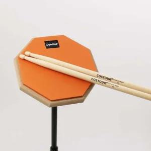 연습용 드럼패드 풀세트(오렌지) 드럼스틱 생활용품 가정용품 생필품