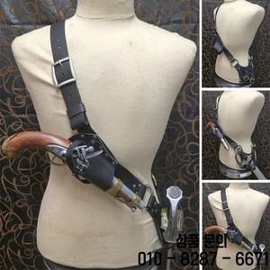중세 해적 Baldric 어깨 벨트 칼 홀더 Scabbard Knight Musketeer 의상 가죽 단검 Flintlock 홀스터 액세서