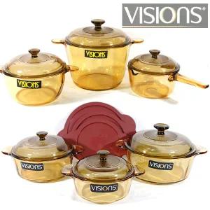 비젼3종세트 양수3단 편수3단 내열유리냄비 직화냄비 비전유리냄비 오븐냄비