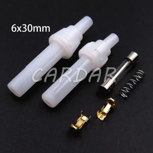스프링 및 터미널 포함 화이트 랜턴 타입 퓨즈 홀더 나사 타입 유리 퓨즈 박스 BX3012 BX3012A 6x20mm 6x20