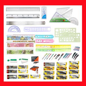 15cm 20cm 30cm 자 ( 사무용품 모닝글로리 캐릭터 스테인레스 컷팅 겹자 모양자 삼각자 각도기 세트 자