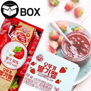 제이케이푸드 오뚜기 일회용 딸기쨈 디스펜팩 12gx480개  / 500개 파우치형 딸기잼