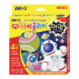 아모스 탱탱 아이클레이-야광 18g X 4색 / 클레이세트 점토