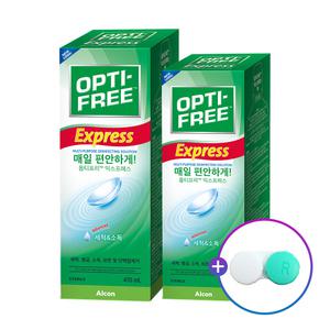 [알콘] 옵티프리 렌즈세척액 익스프레스 355mlx1개+470mlx1개_렌즈케이스