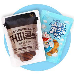 [촉촉만쥬] 커피콩빵 5봉(350g) + 도라에몽 달콤슈크림만쥬 5봉(650g)