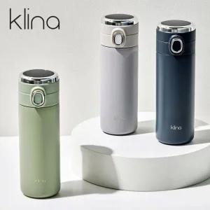 (2개세트)클리나 엣지 스마트 온도표시 원터치 텀블러 보온보냉병 420ml