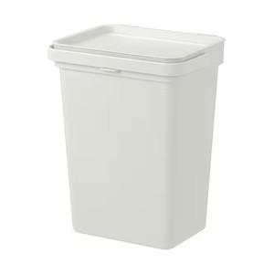 이케아 HALLBAR 홀바르 통+뚜껑 10L 쓰레기통 휴지통 분리수거함 비닐고정기능 손잡이 스티커포함