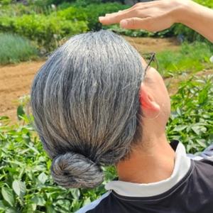 연극용 쪽진머리가발 여장용 할머니가발 공연 이벤트