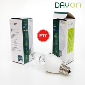 데이온 LED촛대구 샹들리에전구 투명 집중형 E17 4W 전구색(2700K) 주광색(6500K)