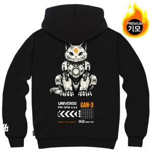 간쓰리 보그키튼 국내생산 기모 후드티