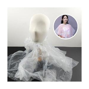 고무 밴드 type 100 x 100cm 가정용 미용 이발 일회용 셀프 염색 비닐보 염색보 위생커버 파마 가운 1p