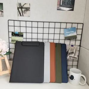 이름 이니셜 각인 A4 가죽 자석 레포트파일 덮개형 클립보드 고급 메뉴판 결재판 서류철