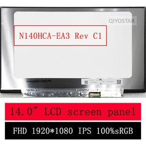 슬림 LED 매트릭스 N140HCA-EA3 REV C1 TV140FHM-NH1 노트북 LCD 스크린 패널 FHD IPS sRGB 1920x1080p 30