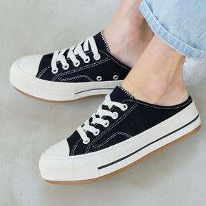 여성 샌들힐 캔버스화 캐쥬얼 무지컬러 스니커즈