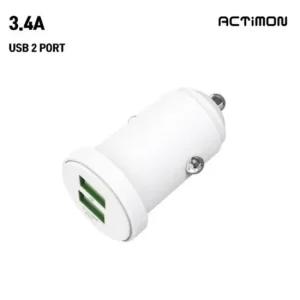 엑티몬 차량용 3.4A USB2구  케이블 미포함) 차량용 충전기 시거잭 충전기 시거잭 차량용 고속