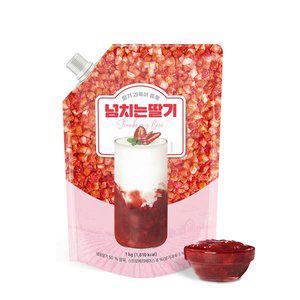 넘치는 딸기 리플잼 1kg 라떼 베이스 과일청