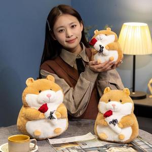 햄스터 귀여운 목화 인형 햄스터 인형 봉제 인형 부드러운 사랑스러운 동물 인형 인형 인형 어린이 생일 휴