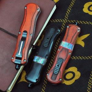 BM3300 INFIDEL 시리즈 D2 OTF TECH 포켓 생존 목재 블레이드 나이프 핸들 캠핑 도구 KNIFE STELL 야외