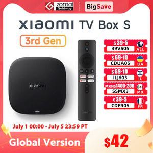 셋톱박스 글로벌 버전 Xiaomi TV Box S 3세대 4K Ultra HD Bluetooth 5 2 Wifi6 32GB ROM Google Assistant 스마트 미디어 플레
