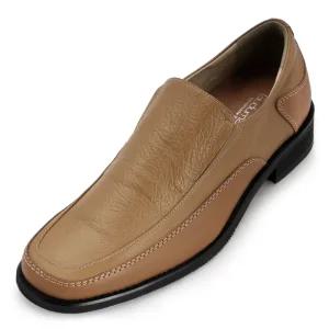 3.5cm~5.5cm 키높이 조절가능 천연면피소가죽 맞춤수제화 MARU-1572(BR)