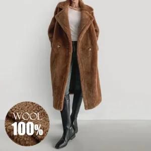 이쁘다 프리미엄 [시즌오프가격인하][양모100%] 에이니 양모 시어링 테디베어 코트
