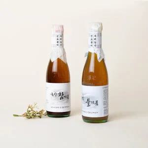 [우리농산]국산 달인 참,생들기름 선물세트 (참기름300ml + 생들기름300ml)