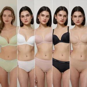 [Wonderbra] 원더데이 올데이패키지 브라5+팬티5 10종세트 WBW5M0102030405_T