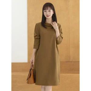 [디얼마미] 보트 카라 원피스 /마담 미시 중년 여성 빅사이즈 40대 50대