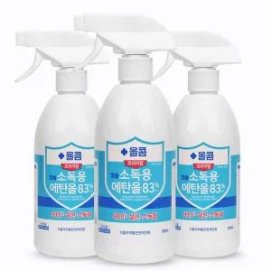 올콤 소독용 에탄올 스프레이 500ml x 20병 방역 살균 소독제