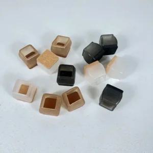 고급 사각 실리콘 의자발커버 발캡  투명 3x2.5)