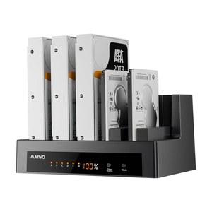 2.5인치 3.5인치 SATA HDD/SSD용 MAIWO 5 베이 외장 하드 드라이브 도킹 스테이션, 오프라인 클론이 있는 USB3.0 HDD 클론/중복, 110TB 용량 확장