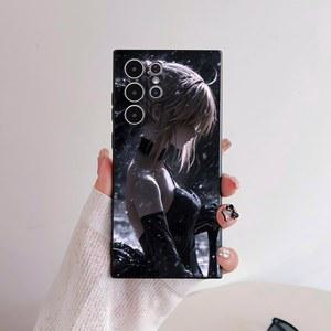 핸드폰케이스 Fate Zero Stay Night S-세이버 전화 케이스 갤럭시 S25 S24 S22 S23 울트라 S21 S20 플러스 서리로 덥은 미끄럼 방지 소프트 커버