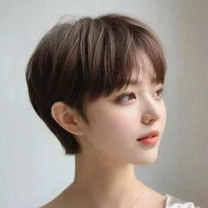 여성 숏 커트 짧은 머리 보이시 볼륨 커트 가발 여자