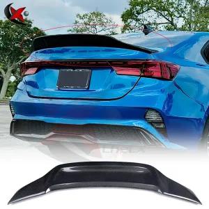 뒷 트렁크 부츠 뚜껑 오리 테일 립 스포일러 날개 Kia K3 Cerato Forte Sport GT -2024 탄소 섬유 튜닝 액