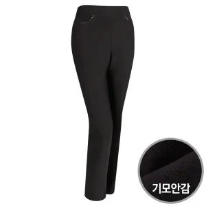 [샵앤]여성 국산 겨울 베이직 슬림 스판 기모 밴딩 슬랙스 ACE-WPT-1092-블랙