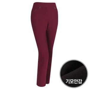 [샵앤]여성 국산 겨울 베이직 슬림 스판 기모 밴딩 슬랙스 ACE-WPT-1092-와인