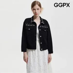 [GGPX] 진주 디테일 카라 코튼 자켓 (GP9JK022F)