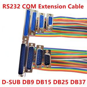 케이블 커넥터 전선 연결 와이어 1pcs D SUB DB9 DB15 DB25 DB37 DIDC 9 15 25 37Pin Male Female SUD 직렬 포트 어댑터 RS232 COM 연장